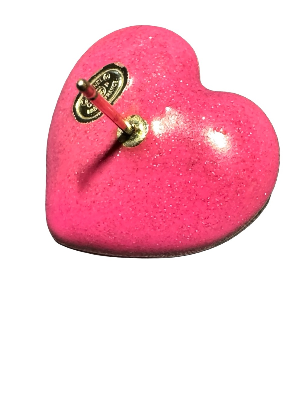 CHANEL Cruise 23P Pink Ombré Crystal CC Heart Earrings - Picture 7 of 9